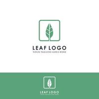 grodd mockup eco logotyp, gröna blad planta, växande växt. abstrakt designkoncept för ekotekniktema. ekologi ikon. vektor