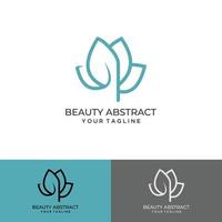 Blumen Logo Kreis Design abstrakte Vektorvorlage. Lotus Icon Spa Kosmetik Hotelgarten Schönheitssalon Logokonzept vektor