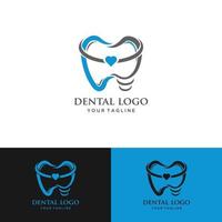 bästa dentala abstrakta logotypdesignen får dig att le tandlogotypvektor vektor