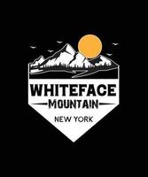 Whiteface Mountain New York Wander-T-Shirt-Design vektor