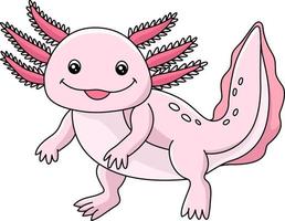 axolotl tecknad färgad clipart illustration vektor