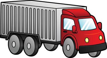 LKW-Cartoon farbige Clipart-Illustration vektor