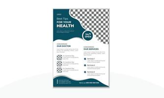 sjukvård medicinsk business flyer designmall vektor