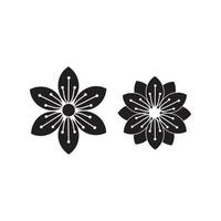 Blumen-Icon-Vektor-Set. gartenillustrationszeichensammlung. Flora-Symbol oder Logo. vektor