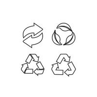 Recycling-Symbol. Vektor-Illustration. isoliert auf weißem Hintergrund. vektor