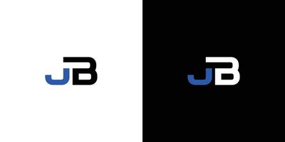 enkel och stark jb letter logotypdesign vektor