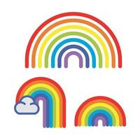 Regenbogen-Symbol. Regenbogen-Symbol flach vektor