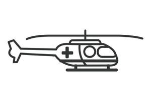 helikopter ikon. helikopter. monokrom ikon vektor