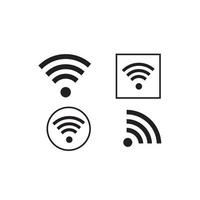 Vektor-Wireless-WLAN-Icons isoliert auf weißem Hintergrund vektor