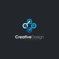 abstraktes Logo-Design. kreative, minimale Premium-Emblem-Designvorlage. grafisches alphabetsymbol für kreatives design der unternehmensidentität vektor