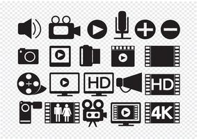 Video-Film-Multimedia-Symbole vektor
