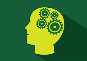 Gehirn-Ideenkonzept des menschlichen Kopfes und der Gänge vektor