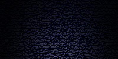 dunkelviolettes Vektormuster mit gekrümmten Linien. vektor