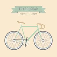 Retro Fixed Gear Fahrrad vektor