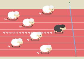 Wettbewerb der Schafe vektor