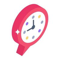 Isometrische Ikone der Chat-Zeit, perfekt bearbeitbarer Vektor für Kundenservice