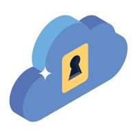 ein Icon-Design von Cloud Key vektor