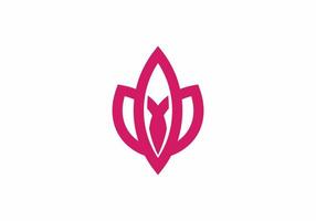 rosa lotusblomma enkel logotyp vektor