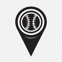 Kartenzeiger Baseball-Symbol vektor