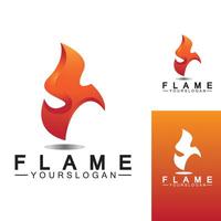 brand flamma logo ikon vektor designmall