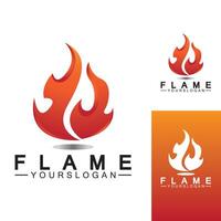 Feuerflamme Logo Symbol Vektor Design-Vorlage