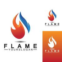 brand flamma logo ikon vektor designmall