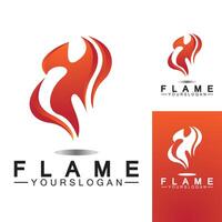 Feuerflamme Logo Design Vektor Vorlage