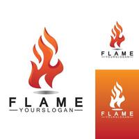 brand flamma logo ikon vektor designmall