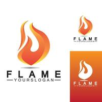 Feuerflamme Logo Symbol Vektor Design-Vorlage