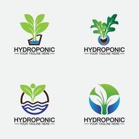 hydroponisches Logo-Vektorsymbol-Illustrationsdesign vektor