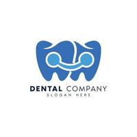 dental företagets logotyp designmall tand och leende vektor