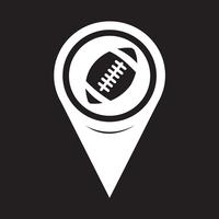 Kartenzeiger American Football-Symbol vektor