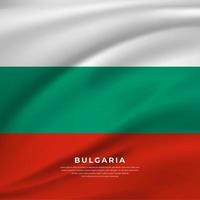 realistische bulgarische flaggenvektorillustration. bulgarischer unabhängigkeitstag hintergrund. vektor