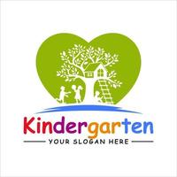 Kindergarten-Logo-Design-Vektor-Vorlage