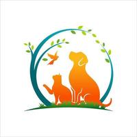 Tier-Haustier-Logo-Vektor-Vorlage