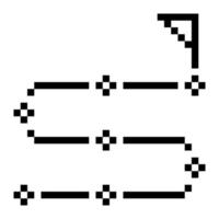 planen. Pixel-Art-Business-Symbol vektor
