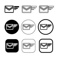 Satz von einfachen Zeichen E-Mail-Symbol Mail-Symbol vektor