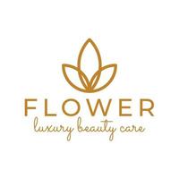 Luxus-Blumen-Logo-Design vektor
