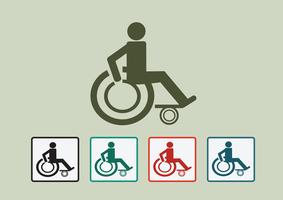 Rollstuhl-Handicap-Icon-Design vektor