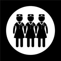 Stewardess-Symbol vektor