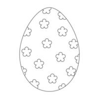 Gekritzel-Osterei. Skizzieren Sie Eier für Karten, Logos, Feiertage. Frohe Ostern Hand gezeichnet isoliert auf weißem Hintergrund. Vektor-Set von Ostereiern im Doodle-Stil. handgezeichnete Abbildung vektor