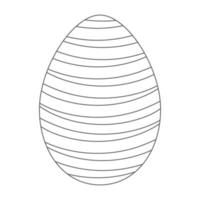 Gekritzel-Osterei. Skizzieren Sie Eier für Karten, Logos, Feiertage. Frohe Ostern Hand gezeichnet isoliert auf weißem Hintergrund. Vektor-Set von Ostereiern im Doodle-Stil. handgezeichnete Abbildung vektor