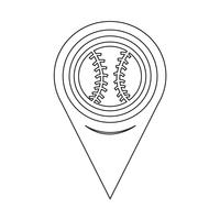 Kartenzeiger Baseball-Symbol vektor