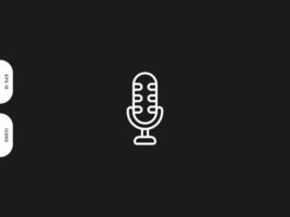 mic voice icon line kostenloser vektor