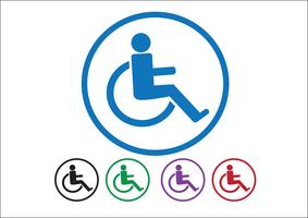 Rollstuhl-Handicap-Icon-Design vektor