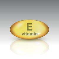 vitamin e. vitamin droppe piller mall för din design vektor