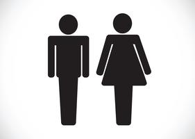 Piktogramm Mann Frau Zeichen Symbole, Toilettenschild oder Toilette Symbol