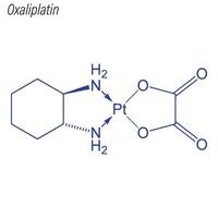 vektor skelettformel av oxaliplatin. läkemedels kemisk molekyl.