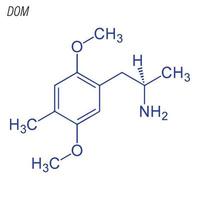 vektor skelettformel för dom. läkemedels kemisk molekyl.