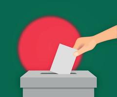 Hintergrund der Wahlbanner in Bangladesch. Wahlurne mit unscharfer f-Vorlage für Ihr Design vektor